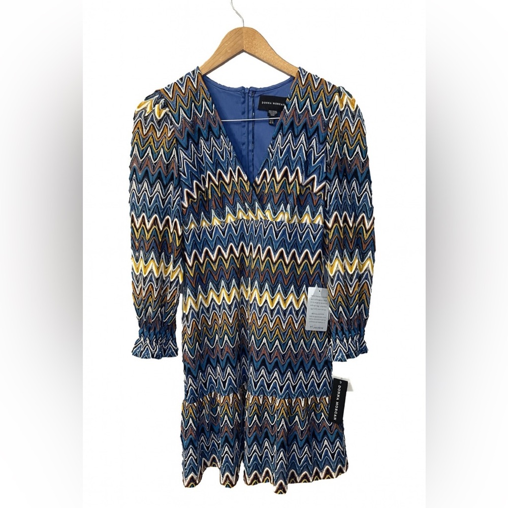 Donna Morgan Chevron Knit Dress NWT Size 0